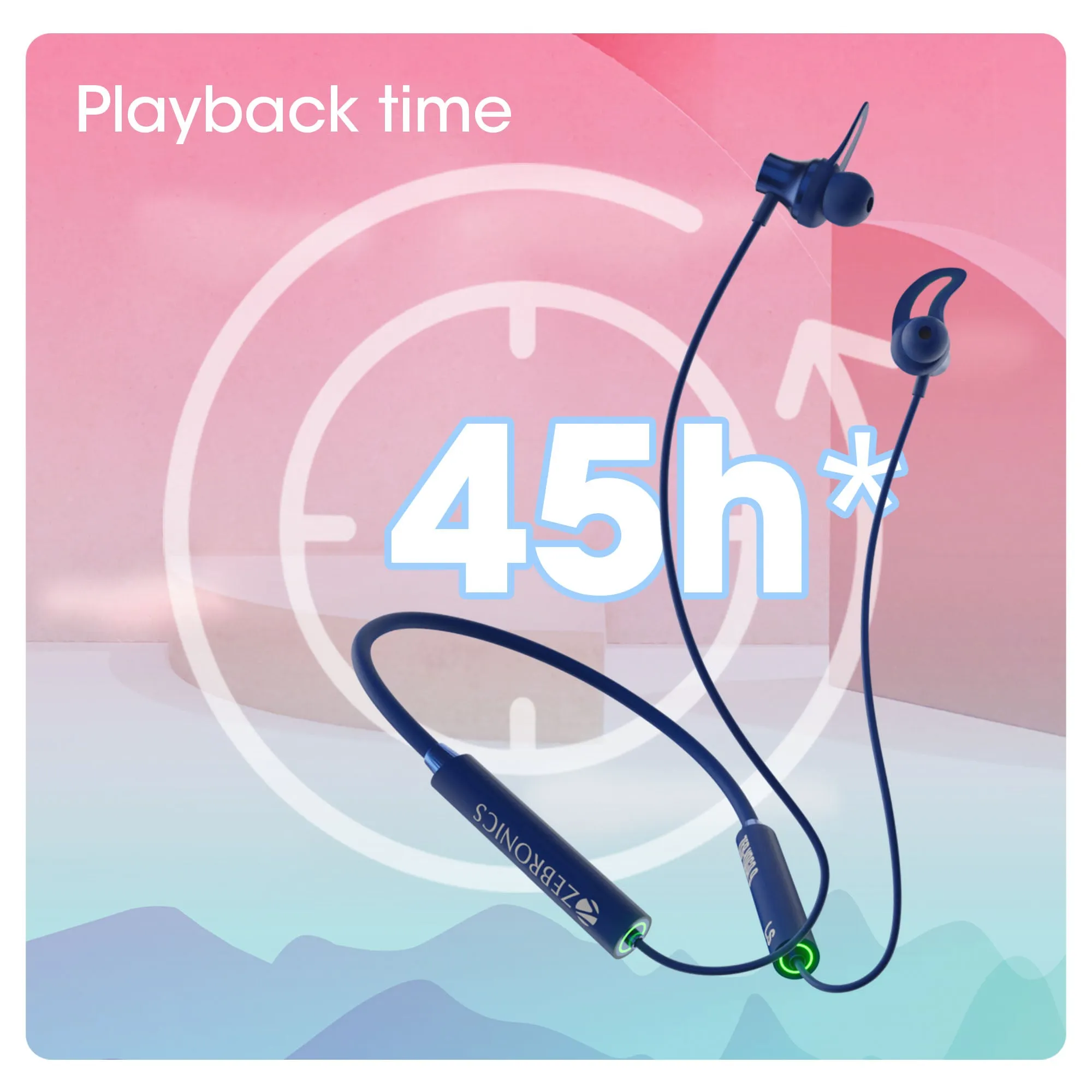 Zebronics Bluetooth Neckband Earphone Yoga 9 Black (ZEB-NBI 6) view 2
